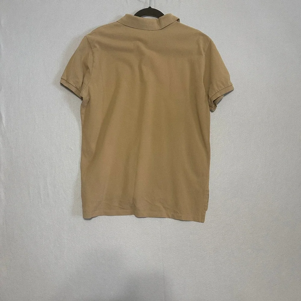 Polo Ralph Lauren Mens XL Custom Fit Short Sleeve Pique Polo‎ Shirt Tan Khaki